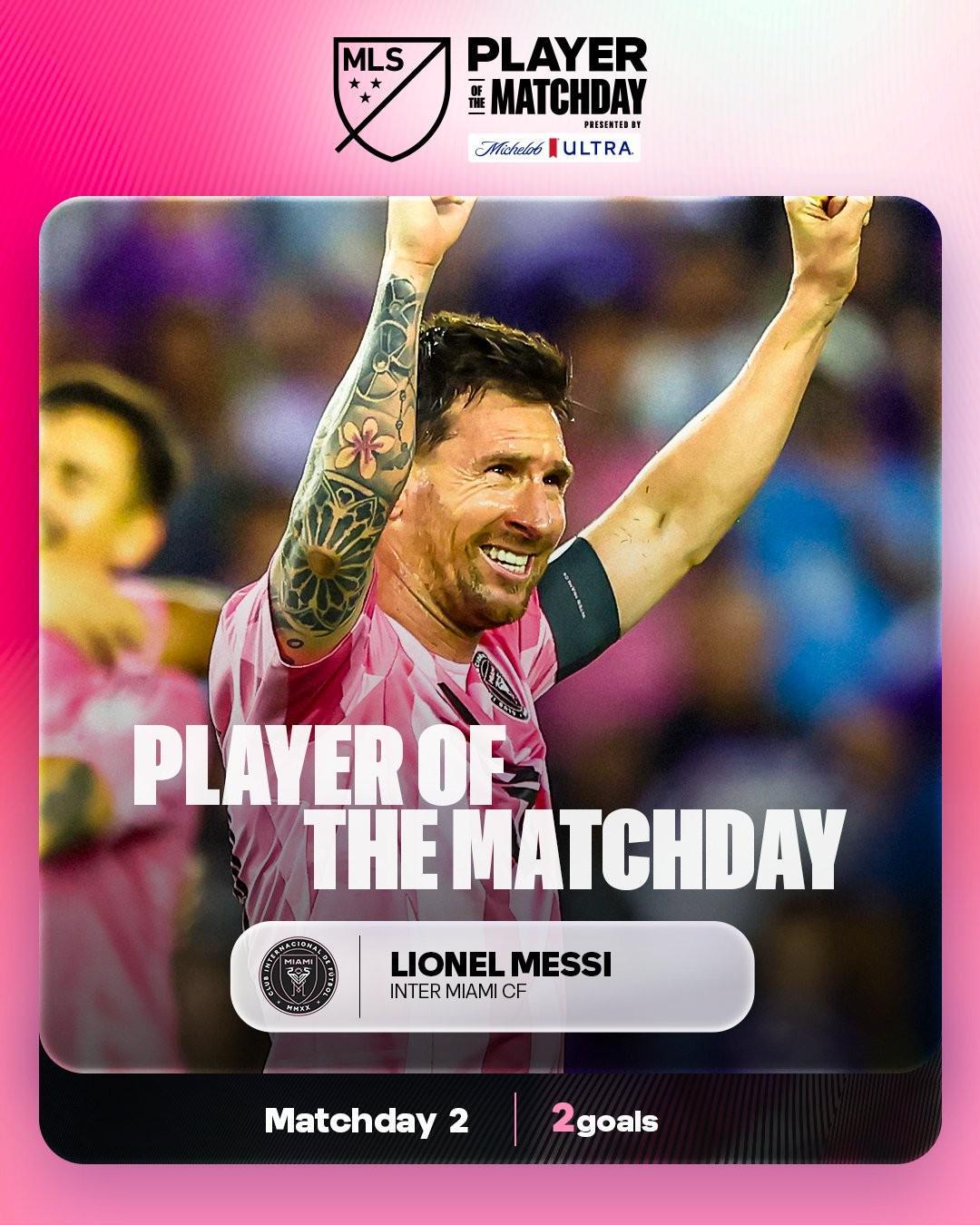 世界杯手机直播app下载-梅西第13次获得美职联周最佳球员,距多诺万的纪录还差6次